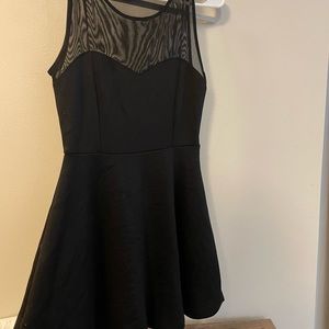 Black Forever 21 Dress with mesh top